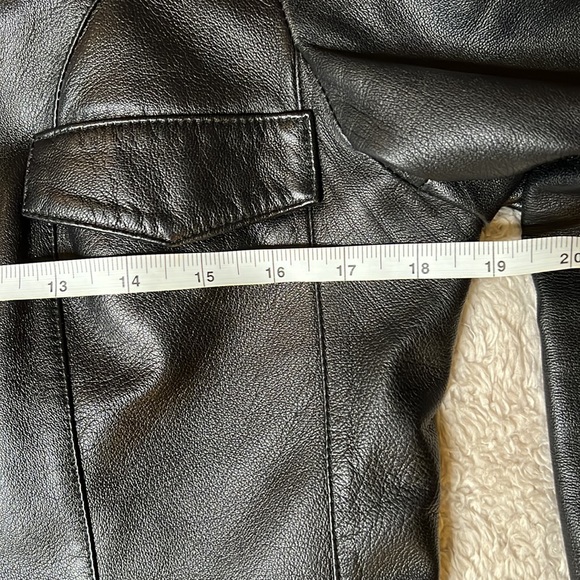 Arden B Black Leather Jacket Sz M - Picture 10 of 13